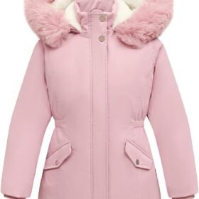 Girl's Long Coat Waterproof Winter Kids Outerwear Warm Parka Puffer Jacket with Hood