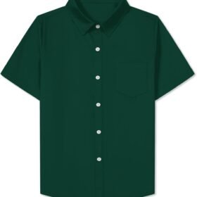 Mens & Boys Cotton Short Sleeve Casual Button Down Shirts, 12 Months - Men 2XL