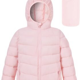 4-12 Years Girls Winter Coats Packable Lightweight Hooded Puffer Jackets with Pocket