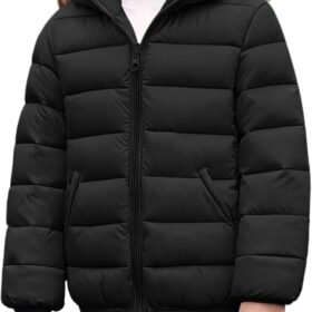 Boys and Girls Hooded Puffer Jackets Warm Toddler Winter Coat Light Weight down Jacket Kids Outwear Padded Coat