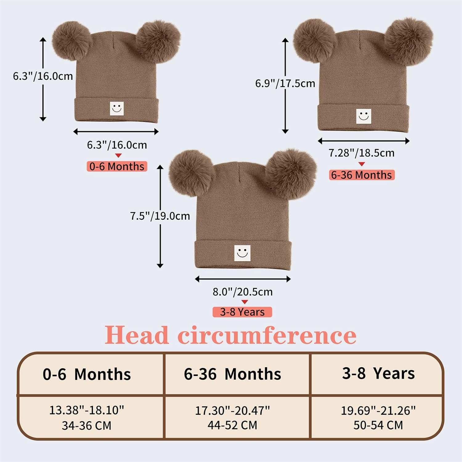 Baby Beanie Hat Toddler Infant Winter Knitted Hat Kids Soft Warm Pom Pom Beanie Cap for Boys Girls - Image 2