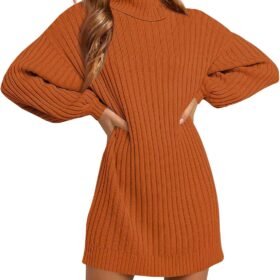 Fall Winter Girls Oversized Sweater Dress Turtleneck Batwing Long Sleeve Kids Teen Tween Casual Sweaters Girl Dresses