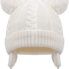 Toddler Winter Hat with Earflap Scarf Hood Thick Warm Kids Skull Cap for Baby Girls Boys