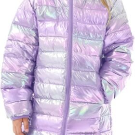 6-12 Years Girls Winter Jacket Long Puffer Coat Water Resistant with Hooded