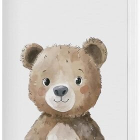 Kids Photo Album 4x6 Hold 36 Photos, Bear Lovers Gifts, Cute Brown Bear Girls Boys Toddler Small Photo Album Picture Memory Book Keepsake for Baby Shower Newborns Family