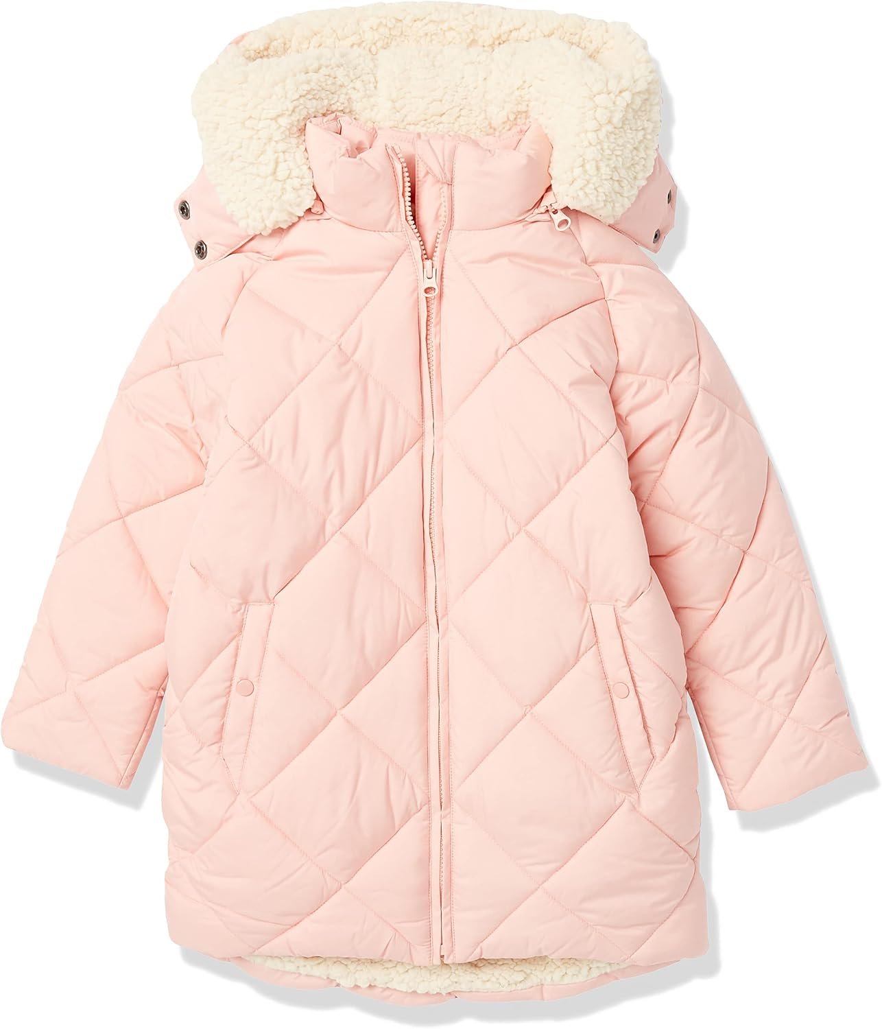 Girls and Toddlers' Long Quilted Cocoon Puffer Coat