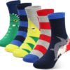 Kids Boys Crew Dress Socks Bright Colorful Pattern Graphic Print