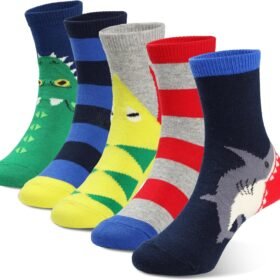 Kids Boys Crew Dress Socks Bright Colorful Pattern Graphic Print
